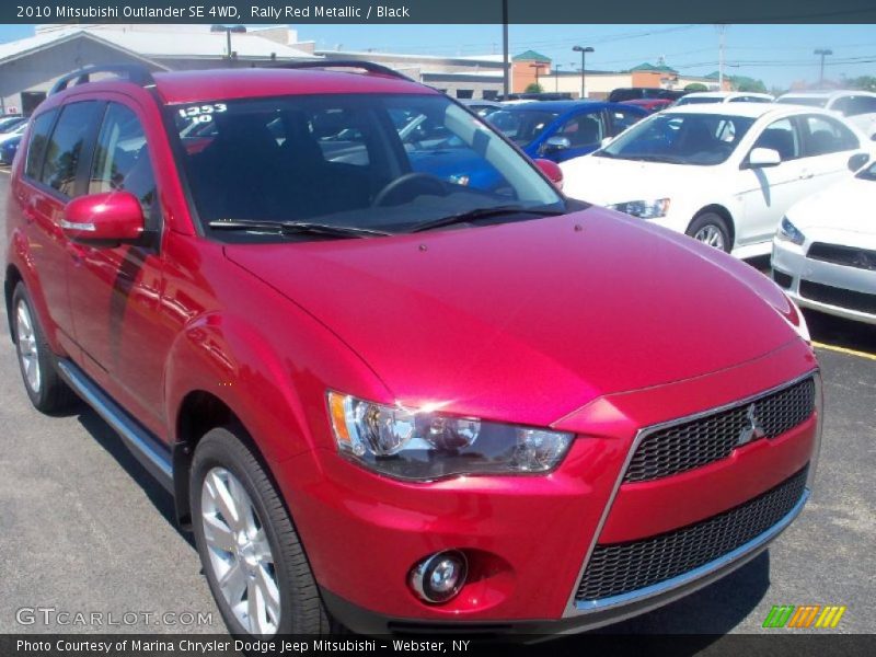 Rally Red Metallic / Black 2010 Mitsubishi Outlander SE 4WD