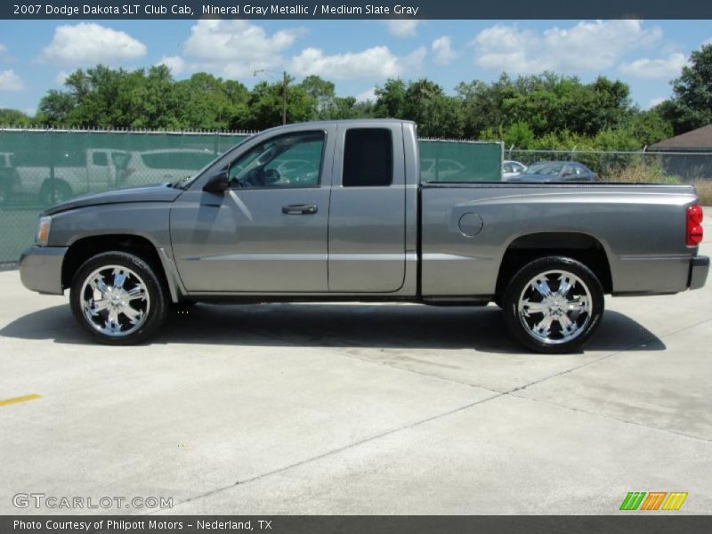 Mineral Gray Metallic / Medium Slate Gray 2007 Dodge Dakota SLT Club Cab