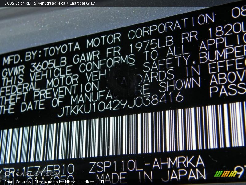 Silver Streak Mica / Charcoal Gray 2009 Scion xD