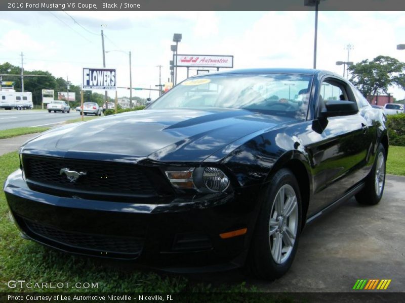 Black / Stone 2010 Ford Mustang V6 Coupe