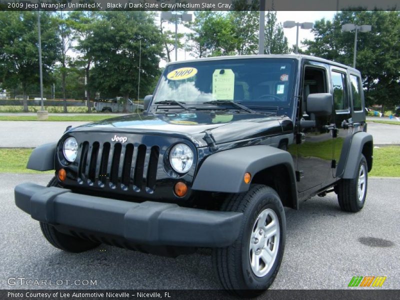 Black / Dark Slate Gray/Medium Slate Gray 2009 Jeep Wrangler Unlimited X