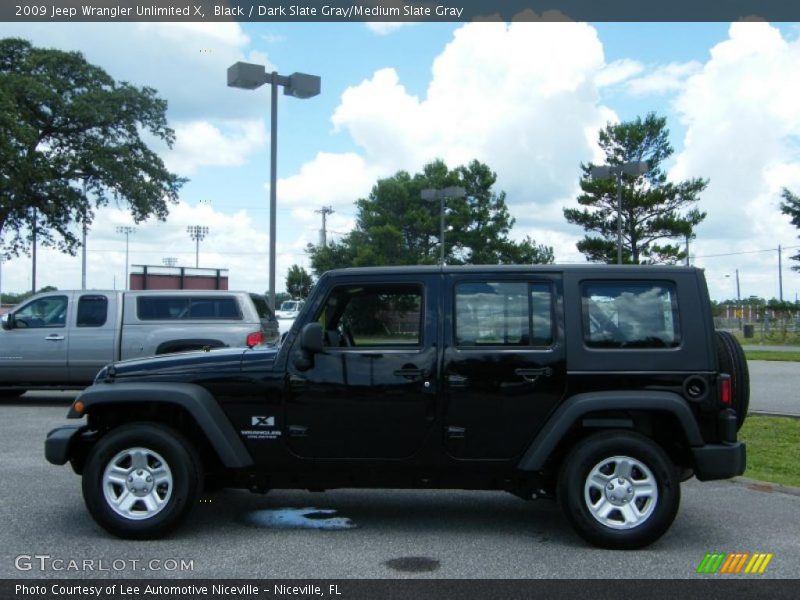 Black / Dark Slate Gray/Medium Slate Gray 2009 Jeep Wrangler Unlimited X