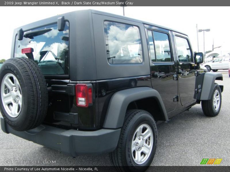Black / Dark Slate Gray/Medium Slate Gray 2009 Jeep Wrangler Unlimited X