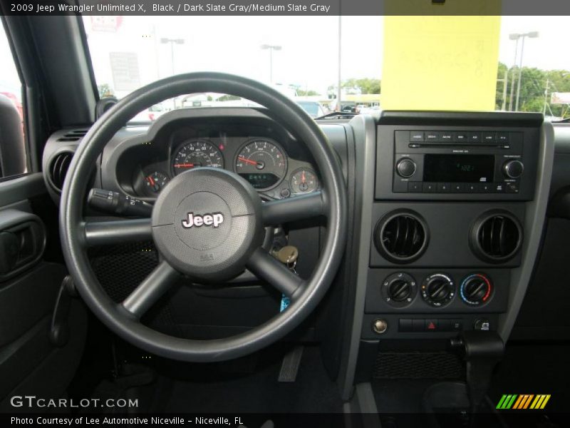 Black / Dark Slate Gray/Medium Slate Gray 2009 Jeep Wrangler Unlimited X