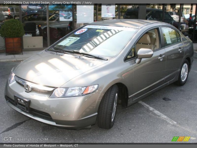 Galaxy Gray Metallic / Ivory 2008 Honda Civic Hybrid Sedan