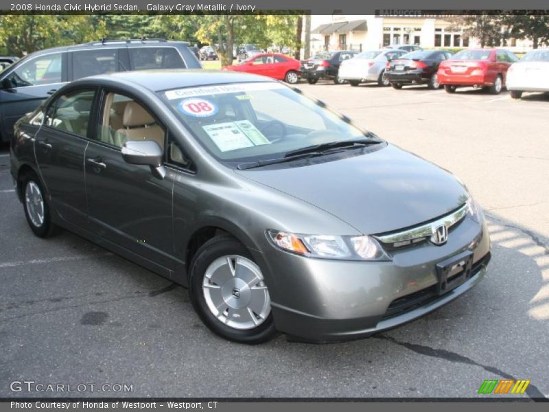 Galaxy Gray Metallic / Ivory 2008 Honda Civic Hybrid Sedan