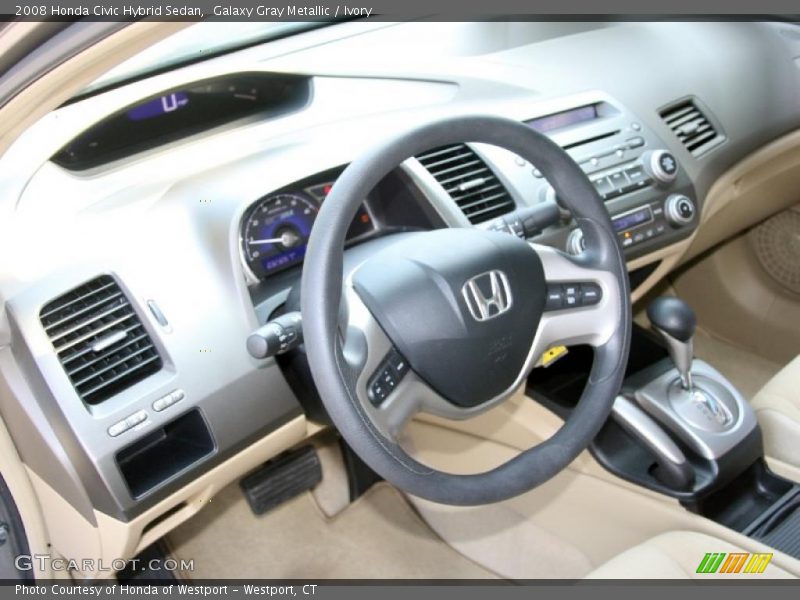 Galaxy Gray Metallic / Ivory 2008 Honda Civic Hybrid Sedan