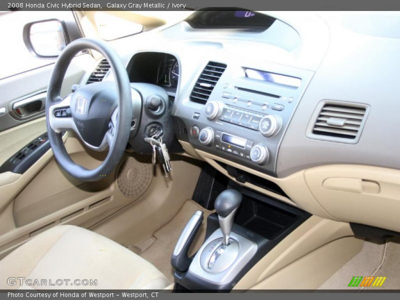 Galaxy Gray Metallic / Ivory 2008 Honda Civic Hybrid Sedan