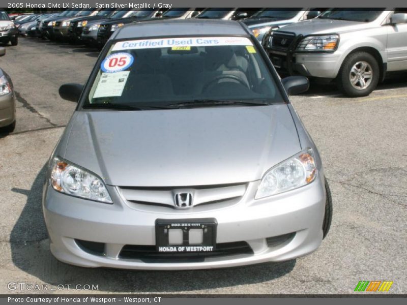 Satin Silver Metallic / Gray 2005 Honda Civic LX Sedan