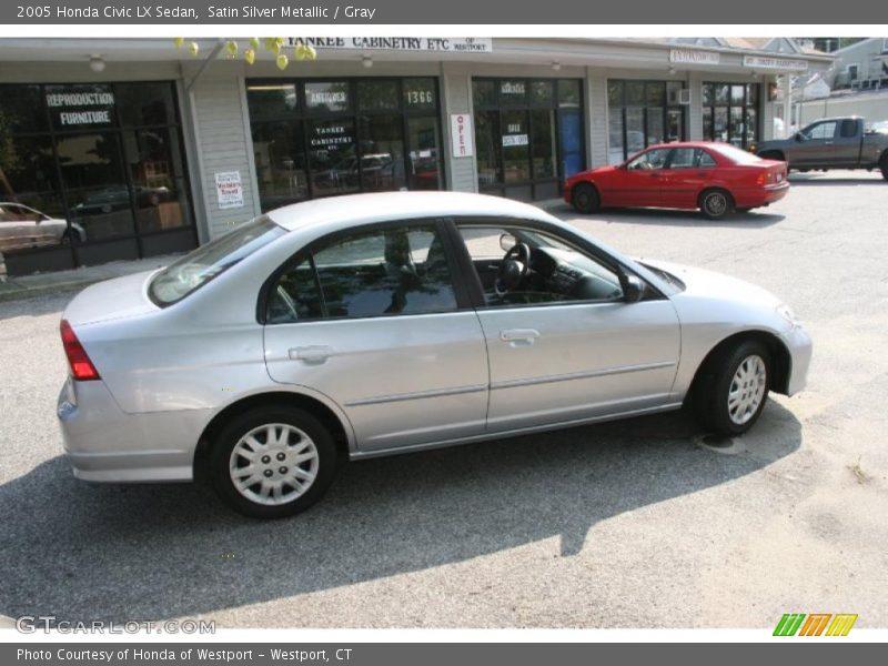 Satin Silver Metallic / Gray 2005 Honda Civic LX Sedan
