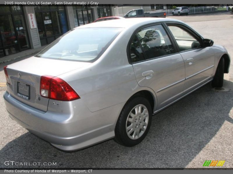 Satin Silver Metallic / Gray 2005 Honda Civic LX Sedan