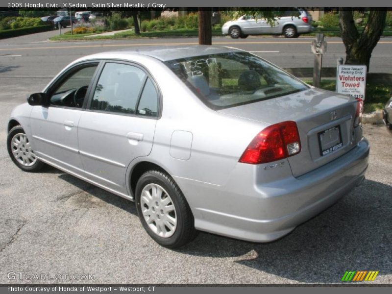 Satin Silver Metallic / Gray 2005 Honda Civic LX Sedan