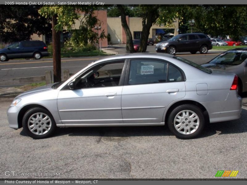 Satin Silver Metallic / Gray 2005 Honda Civic LX Sedan