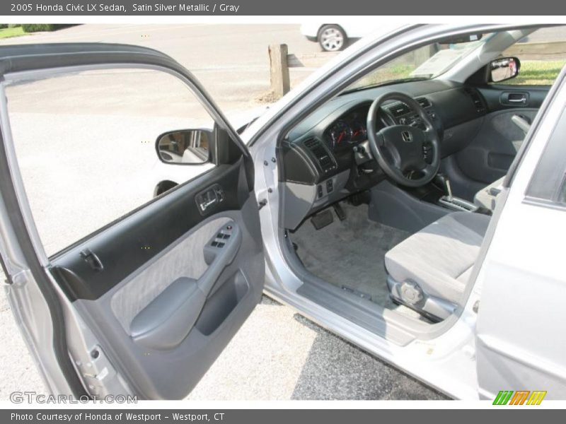 Satin Silver Metallic / Gray 2005 Honda Civic LX Sedan