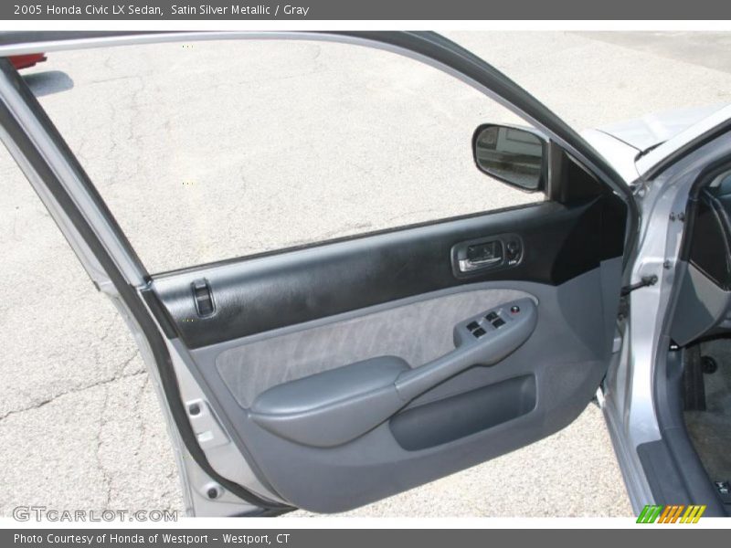 Satin Silver Metallic / Gray 2005 Honda Civic LX Sedan