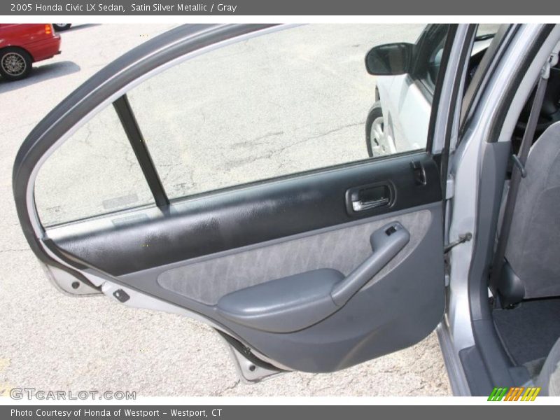 Satin Silver Metallic / Gray 2005 Honda Civic LX Sedan