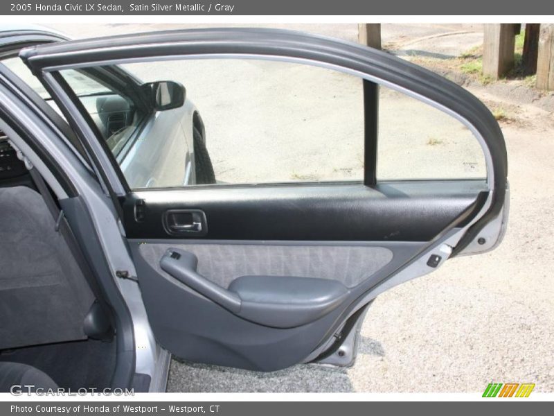 Satin Silver Metallic / Gray 2005 Honda Civic LX Sedan