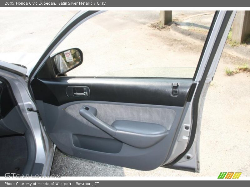 Satin Silver Metallic / Gray 2005 Honda Civic LX Sedan