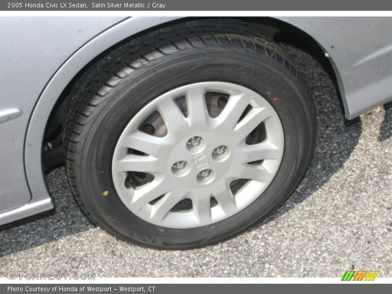 Satin Silver Metallic / Gray 2005 Honda Civic LX Sedan