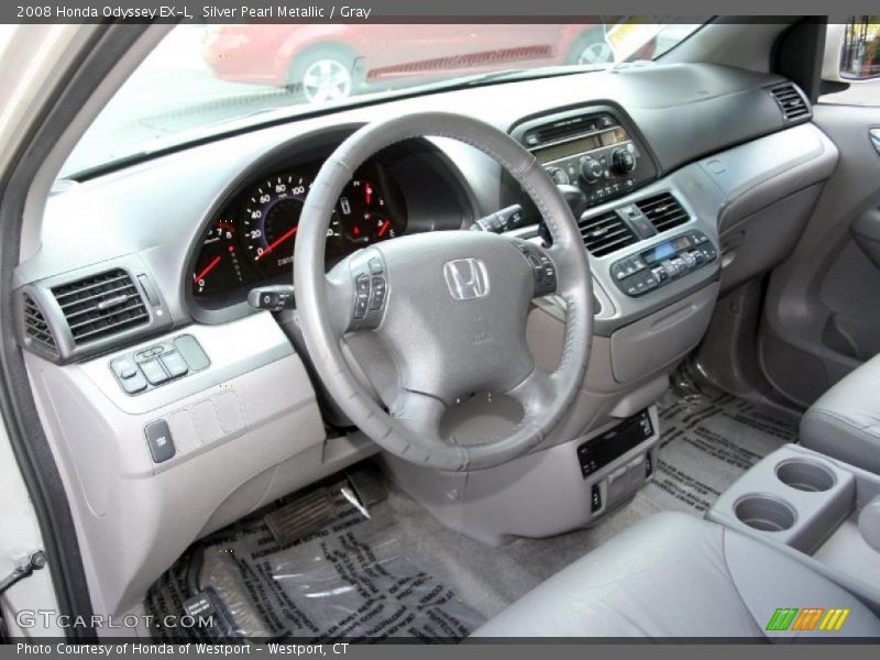 Silver Pearl Metallic / Gray 2008 Honda Odyssey EX-L
