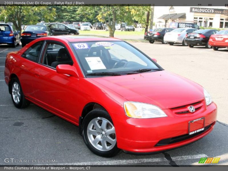 Rallye Red / Black 2003 Honda Civic EX Coupe