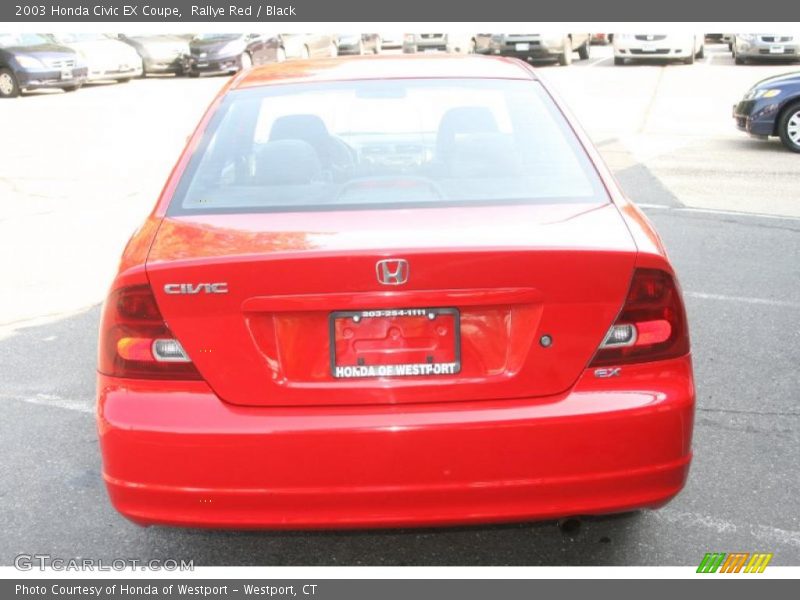 Rallye Red / Black 2003 Honda Civic EX Coupe