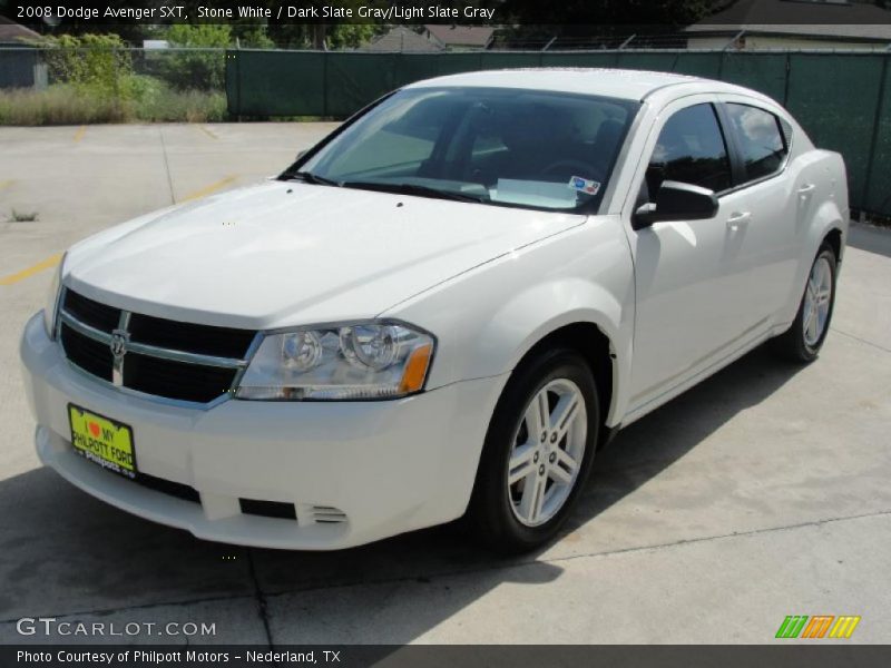 Stone White / Dark Slate Gray/Light Slate Gray 2008 Dodge Avenger SXT