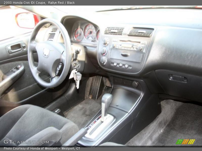 Rallye Red / Black 2003 Honda Civic EX Coupe