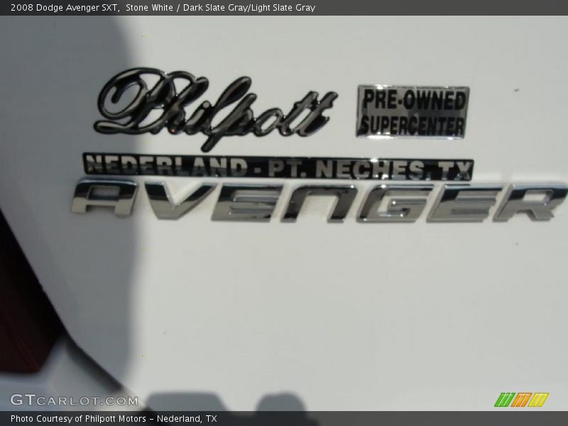 Stone White / Dark Slate Gray/Light Slate Gray 2008 Dodge Avenger SXT