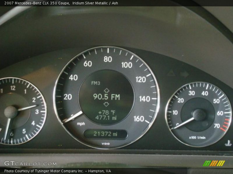 Iridium Silver Metallic / Ash 2007 Mercedes-Benz CLK 350 Coupe