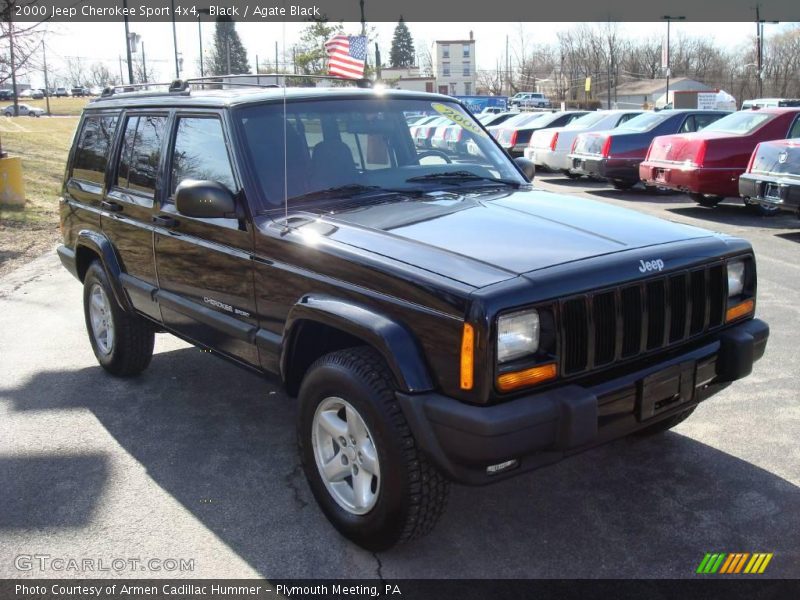 Black / Agate Black 2000 Jeep Cherokee Sport 4x4