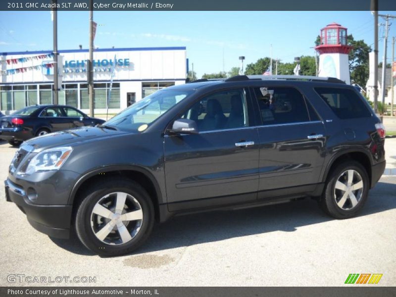 Cyber Gray Metallic / Ebony 2011 GMC Acadia SLT AWD