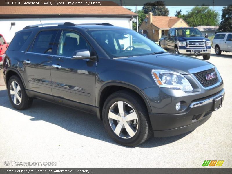 Cyber Gray Metallic / Ebony 2011 GMC Acadia SLT AWD