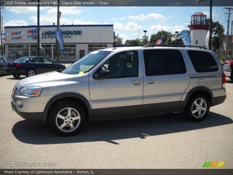 Liquid Silver Metallic / Gray 2005 Pontiac Montana SV6 FWD