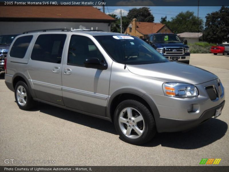 Liquid Silver Metallic / Gray 2005 Pontiac Montana SV6 FWD