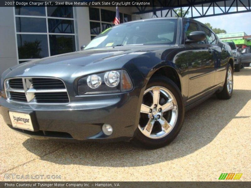 Steel Blue Metallic / Dark Slate Gray/Light Graystone 2007 Dodge Charger SXT