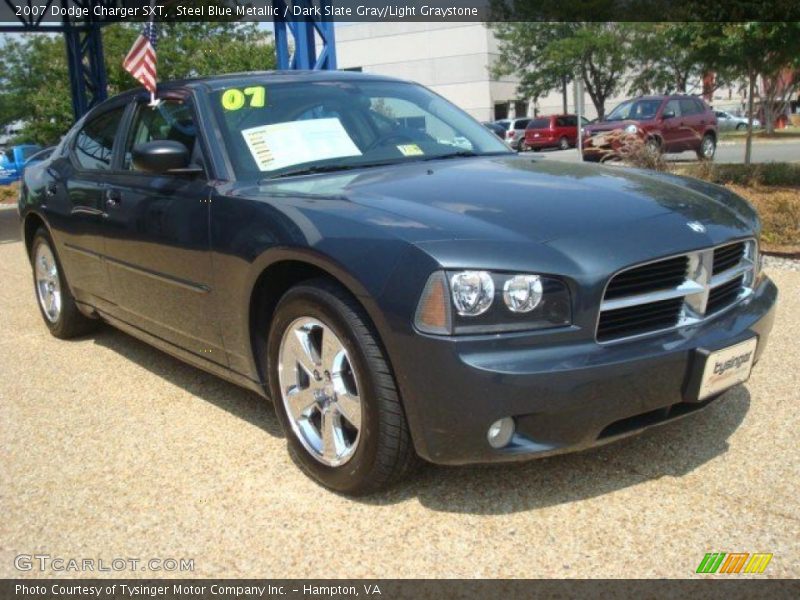 Steel Blue Metallic / Dark Slate Gray/Light Graystone 2007 Dodge Charger SXT