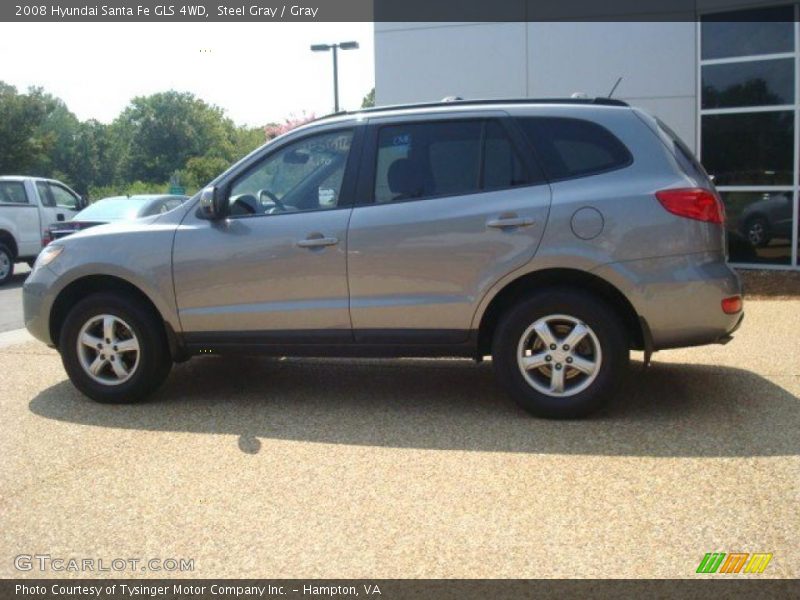 Steel Gray / Gray 2008 Hyundai Santa Fe GLS 4WD