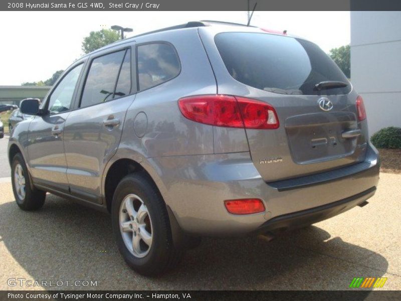 Steel Gray / Gray 2008 Hyundai Santa Fe GLS 4WD