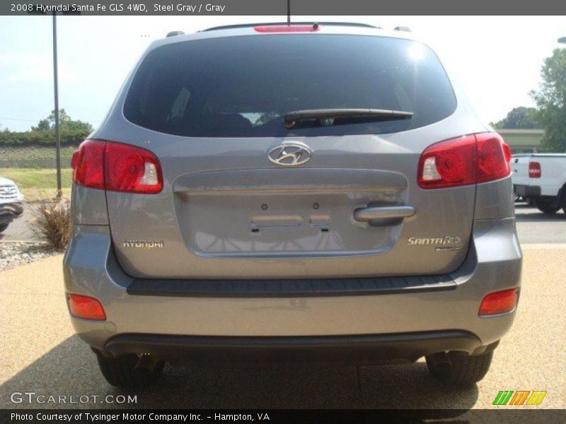 Steel Gray / Gray 2008 Hyundai Santa Fe GLS 4WD