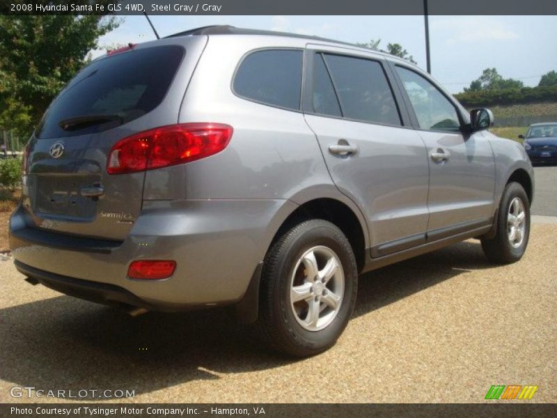 Steel Gray / Gray 2008 Hyundai Santa Fe GLS 4WD