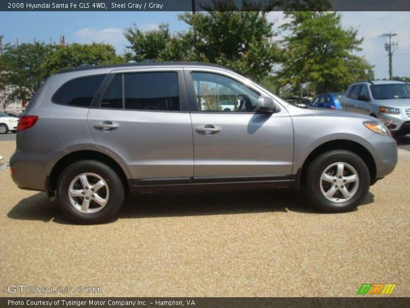 Steel Gray / Gray 2008 Hyundai Santa Fe GLS 4WD