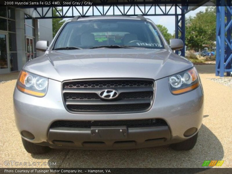Steel Gray / Gray 2008 Hyundai Santa Fe GLS 4WD