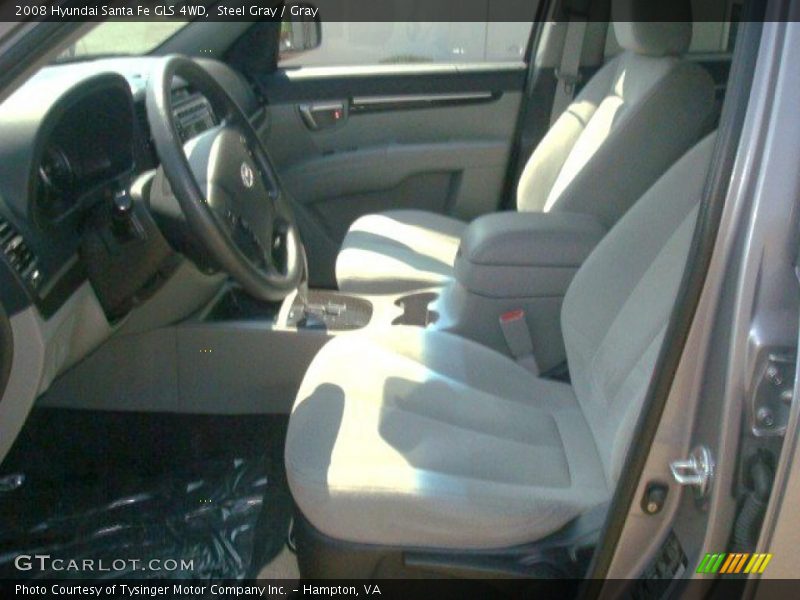 Steel Gray / Gray 2008 Hyundai Santa Fe GLS 4WD