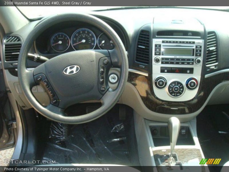 Steel Gray / Gray 2008 Hyundai Santa Fe GLS 4WD