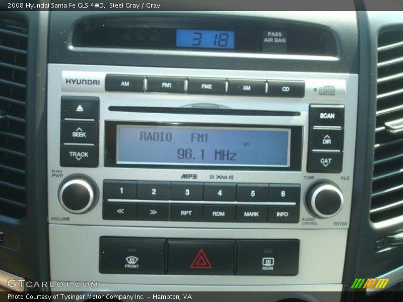 Steel Gray / Gray 2008 Hyundai Santa Fe GLS 4WD