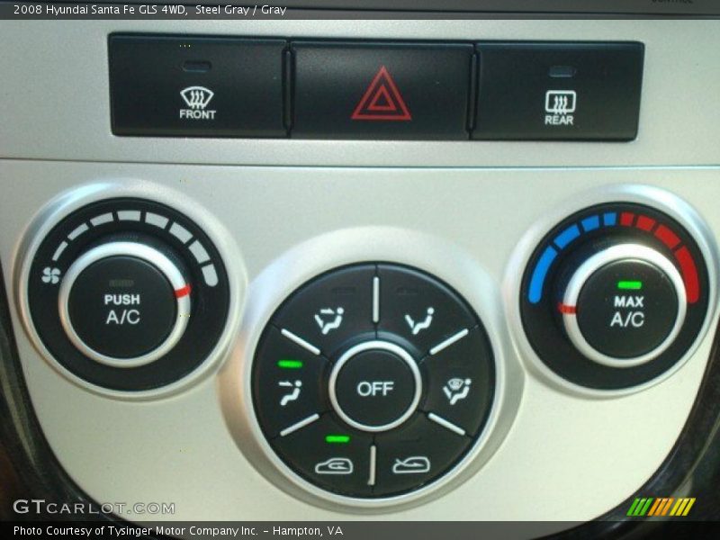 Steel Gray / Gray 2008 Hyundai Santa Fe GLS 4WD