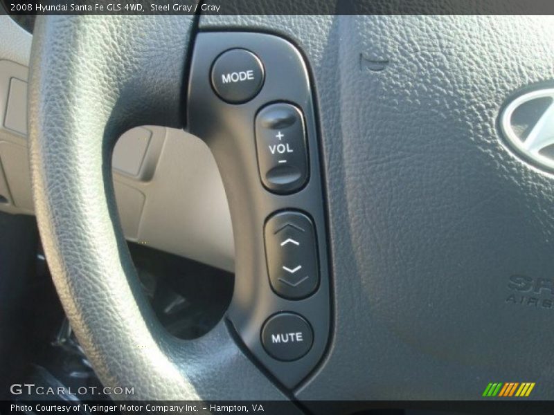 Steel Gray / Gray 2008 Hyundai Santa Fe GLS 4WD