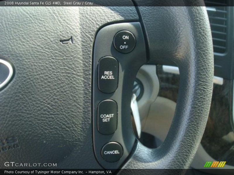 Steel Gray / Gray 2008 Hyundai Santa Fe GLS 4WD