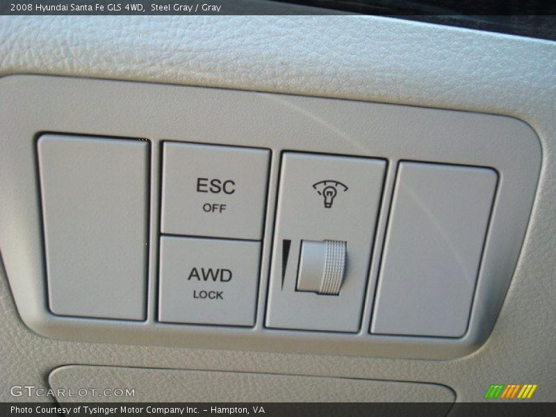 Steel Gray / Gray 2008 Hyundai Santa Fe GLS 4WD